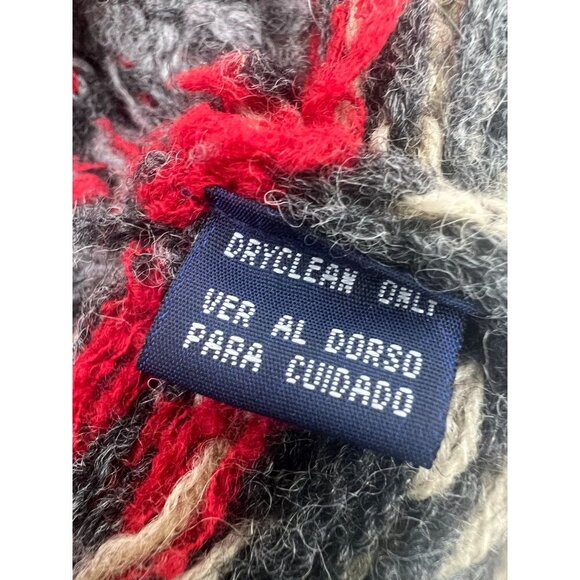 Hunt Club Women Size XL Vintage Red Wool Blend Fair Isle Cardigan Sweater - Picture 5 of 9